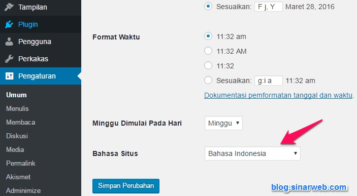 Cara Merubah WordPress Ke Bahasa Indonesia